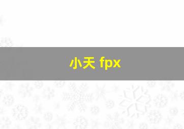 小天 fpx